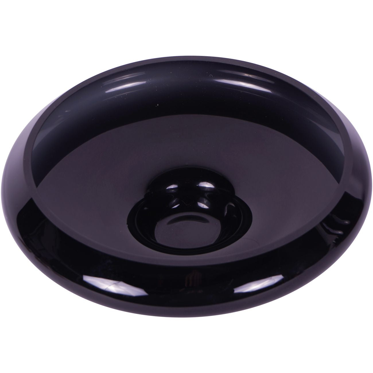 Noir Black Glass Bowl on Stand